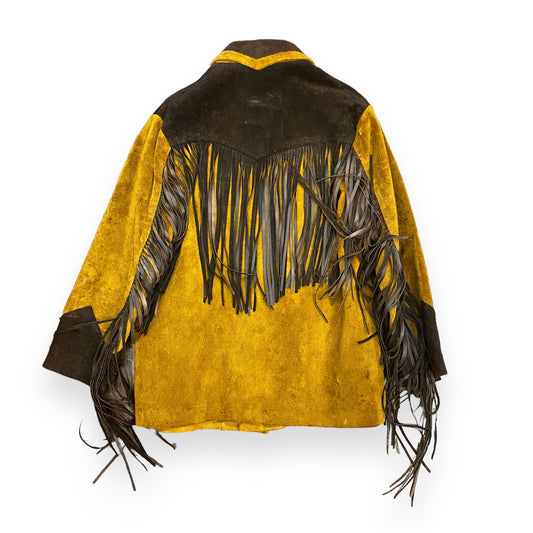 Vintage 1970s Suede Fringe Western Jacket - Size Large