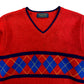 Vintage 80s Brooks Brothers Shetland Wool Argyle Sweater - Size XL (Fits Large)