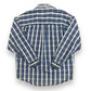 Vintage Ringo Sport Blue Plaid Cotton Button Down Shirt - Size Large