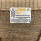 1980s London Fog Brown & Tan Wool Blend V-Neck Sweater - Size XL