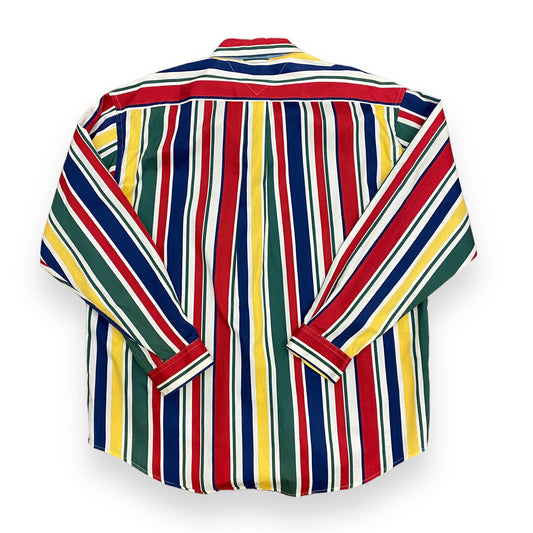 Vintage Tommy Hilfiger Striped Button Up Shirt - Size XL