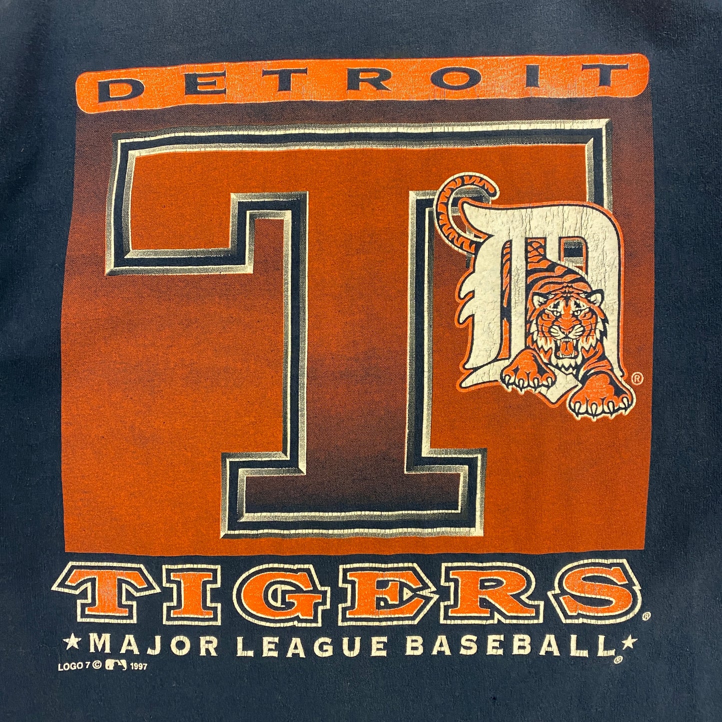 1997 Detroit Tigers Baseball Logo Tee - Size XL