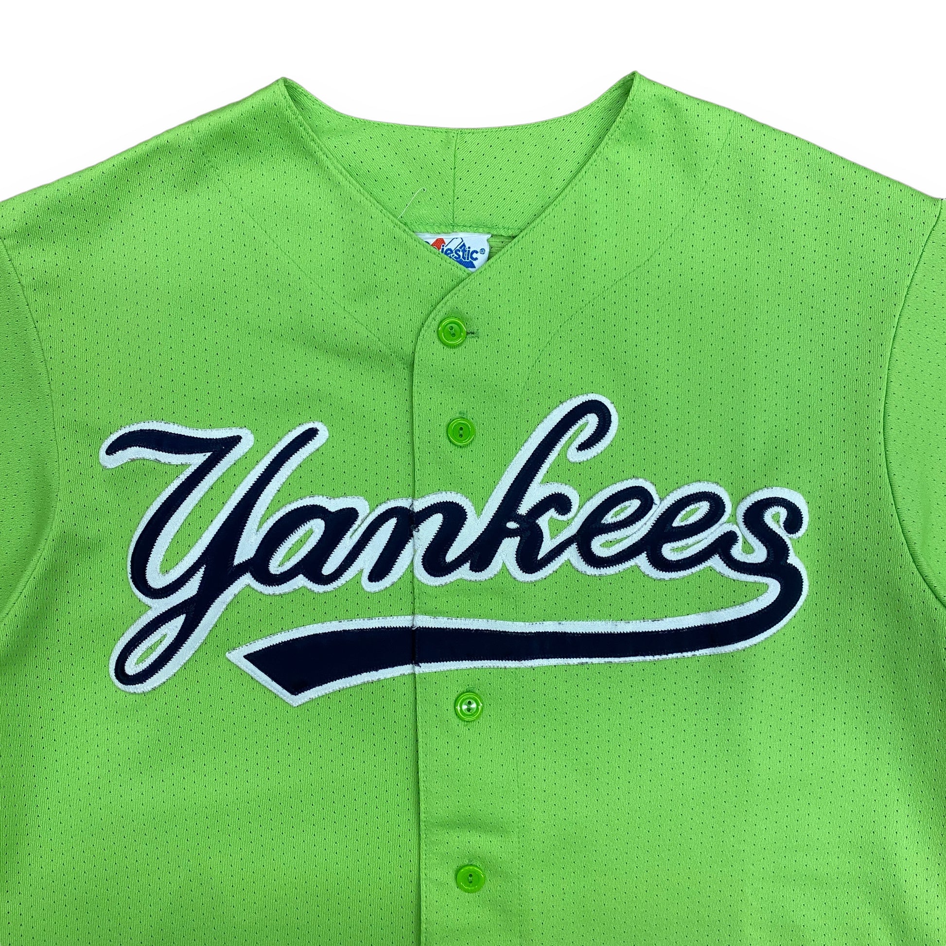 Vintage Majestic New York Yankees Baseball Neon Green Jersey - Size Me –  Utica Vintage Club