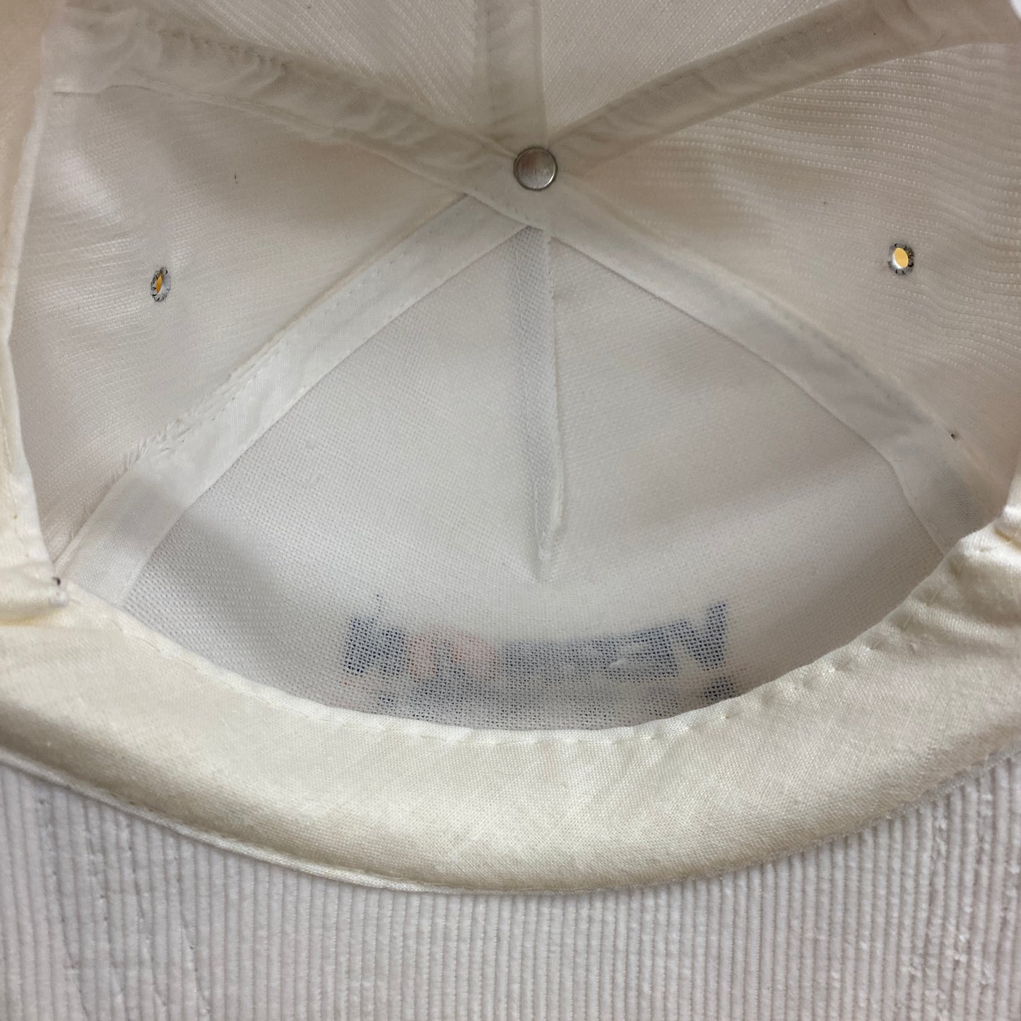 1990s Vernon Downs White Corduroy Snapback Hat