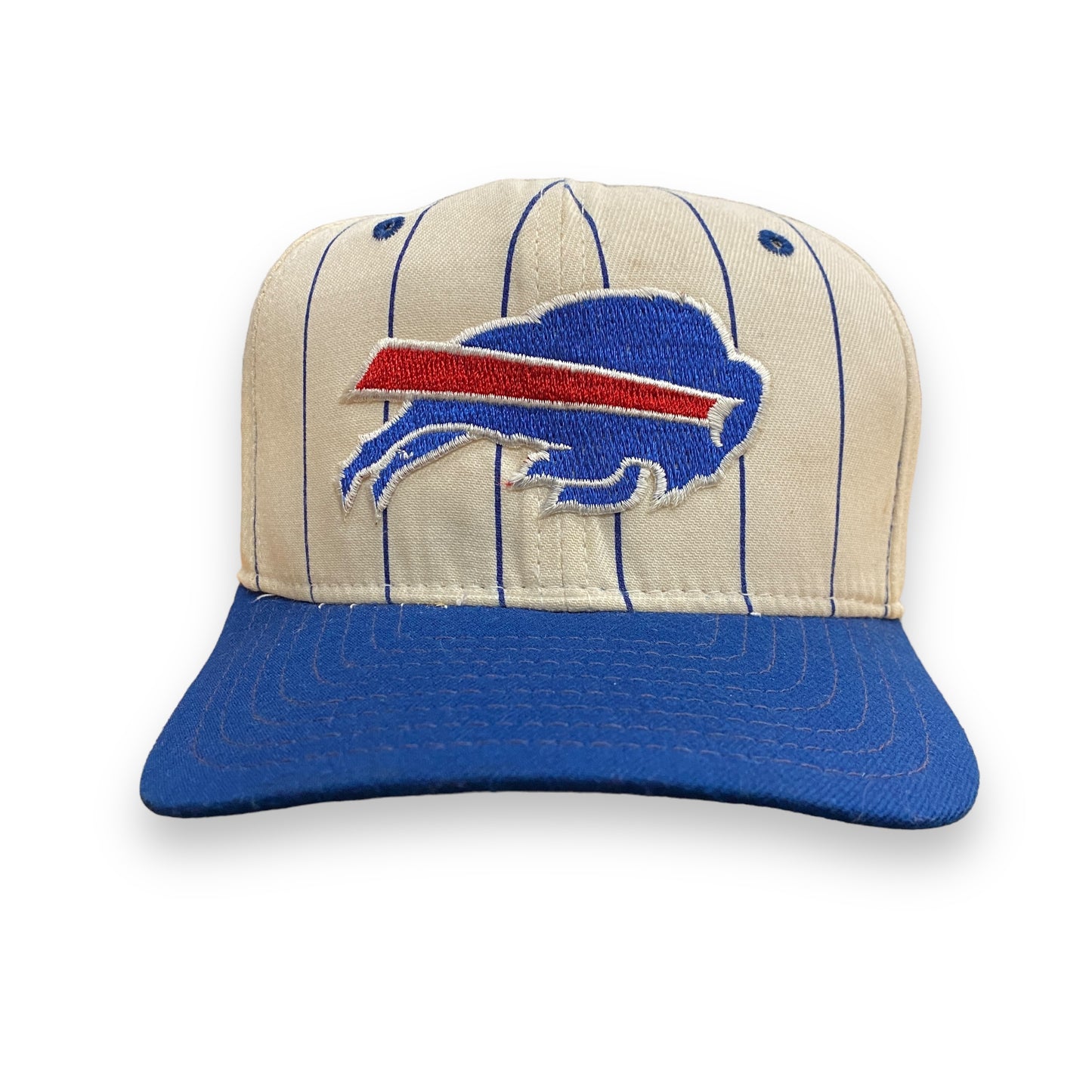 90s New Era Buffalo Bills Logo Pinstripe Fitted Hat