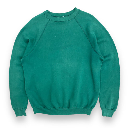 Vintage 1980s Riders Forest Green Raglan Sweatshirt - Size Large