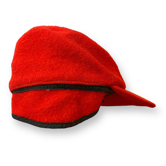 Vintage 1940s/1950s Utica Duxbak Red Wool Hunting Cap