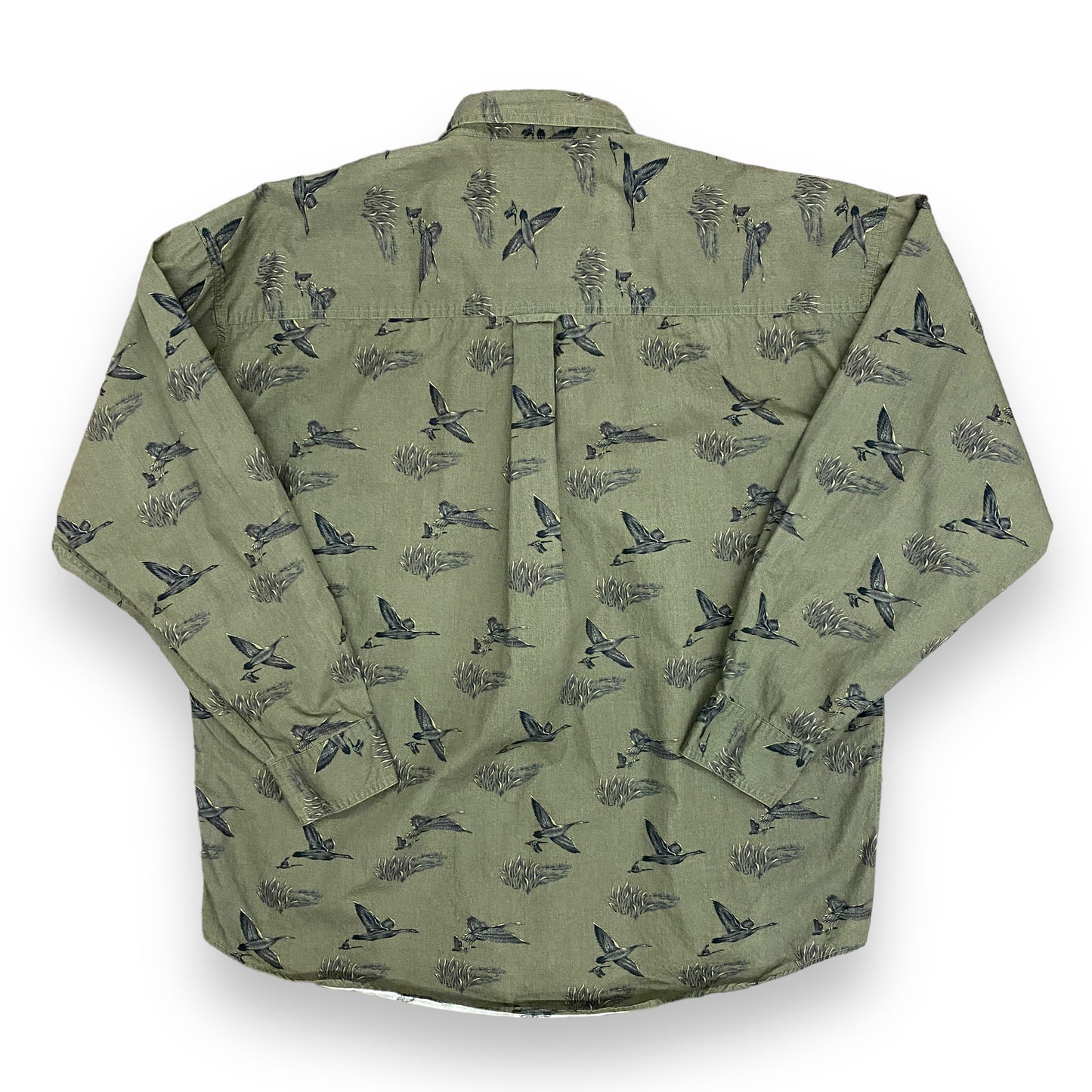 Y2K Ralph Lauren AOP Goose Button Up Shirt - Size XL