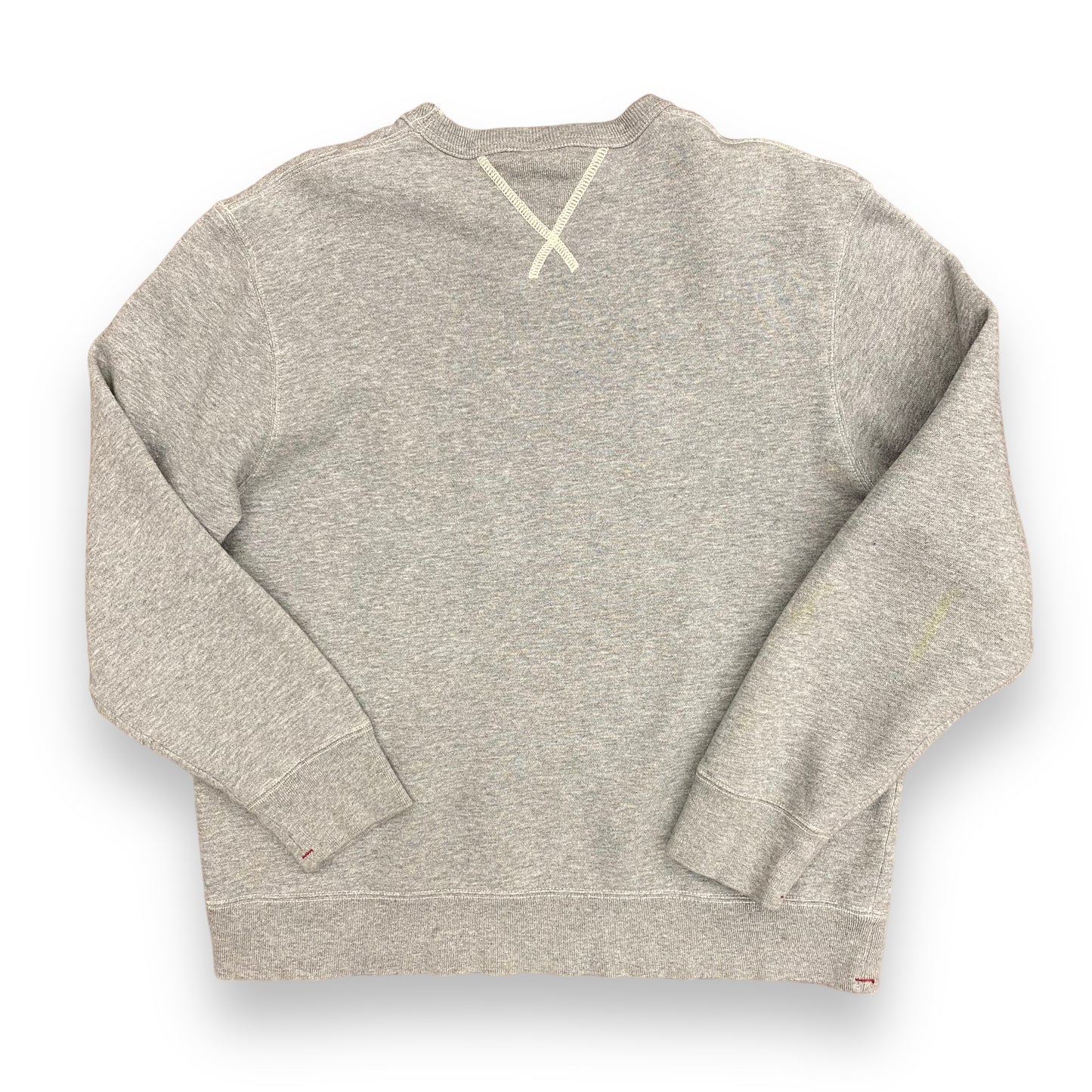 Y2K Polo Jeans Co. Gray Double V Crewneck Sweatshirt - Size Medium