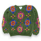 1990s Izod Hand Knit Green Sweater - Size Small