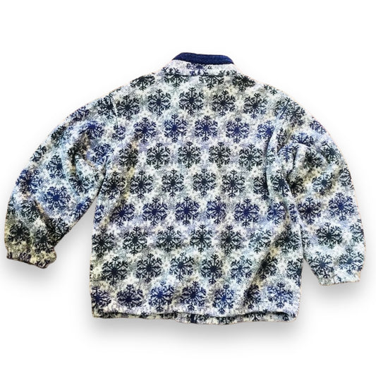 1990s Northern Reflections "Snowflake" Fleece Zip Up Jacket - Size XL
