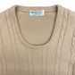 1970s KMart Tan Cable Knit Sweater Vest - Size Medium