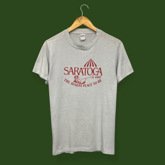 Vitnage 1987 Saratoga Horse Racing Tee - Size Large