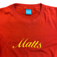 Late 1970s "Matt's" Beer Red Tee - Size Small