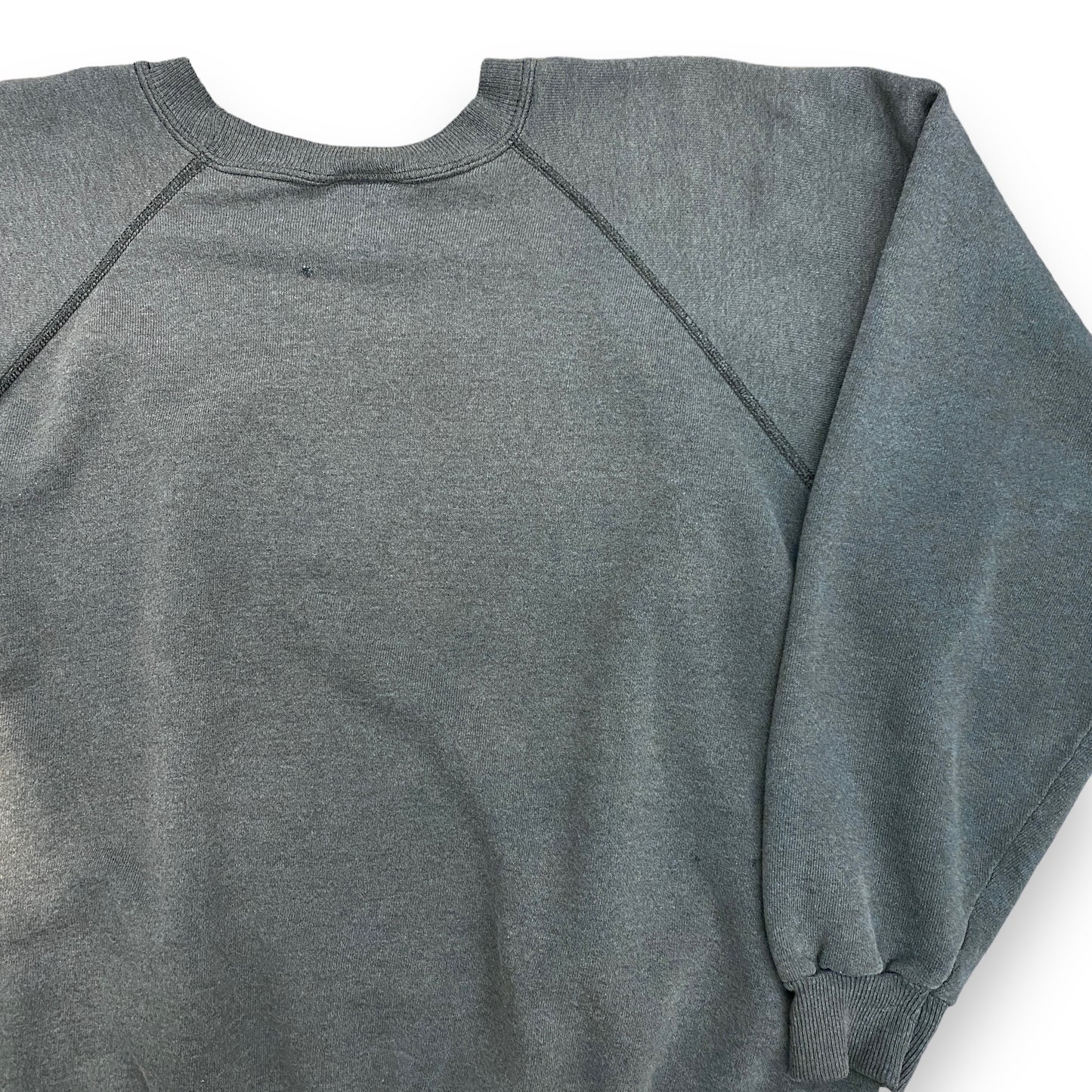 1990s Hanes Faded Black Raglan Sweatshirt - Size XL (Fits Large)