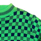 Vintage 70s/80s "Ski Country" Colorado Knitting Mills Navy & Neon Green Sweater - Size Large