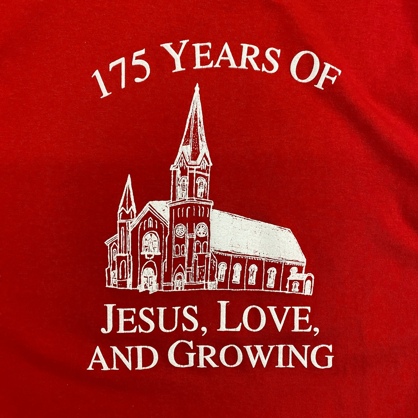 90s "Jesus, Love, and Growing" Puff Print Tee - Size XL