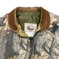 1990s Walls Realtree Camouflage Lined Bomber Jacket with Corduroy Collar - Size Large
