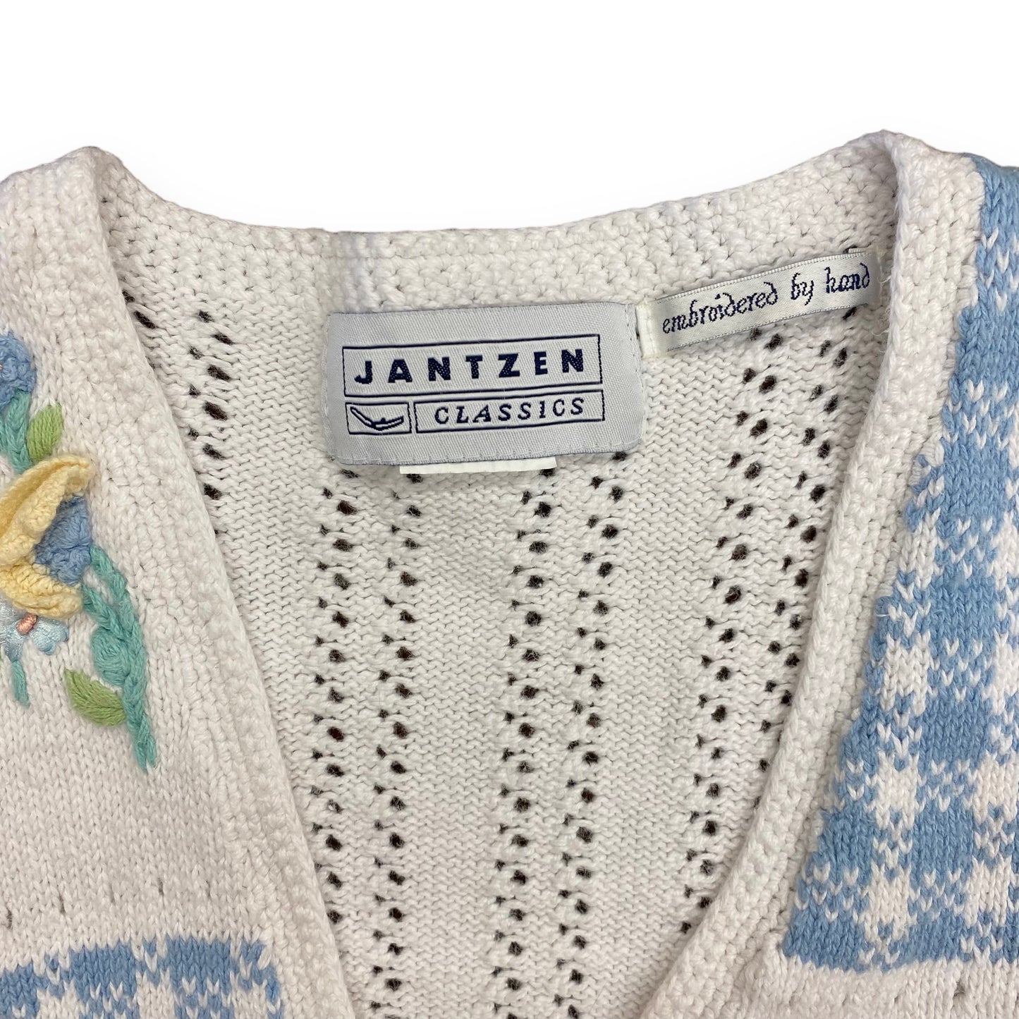 Vintage 1990s Jantzen Knit Floral Vest - Size Large