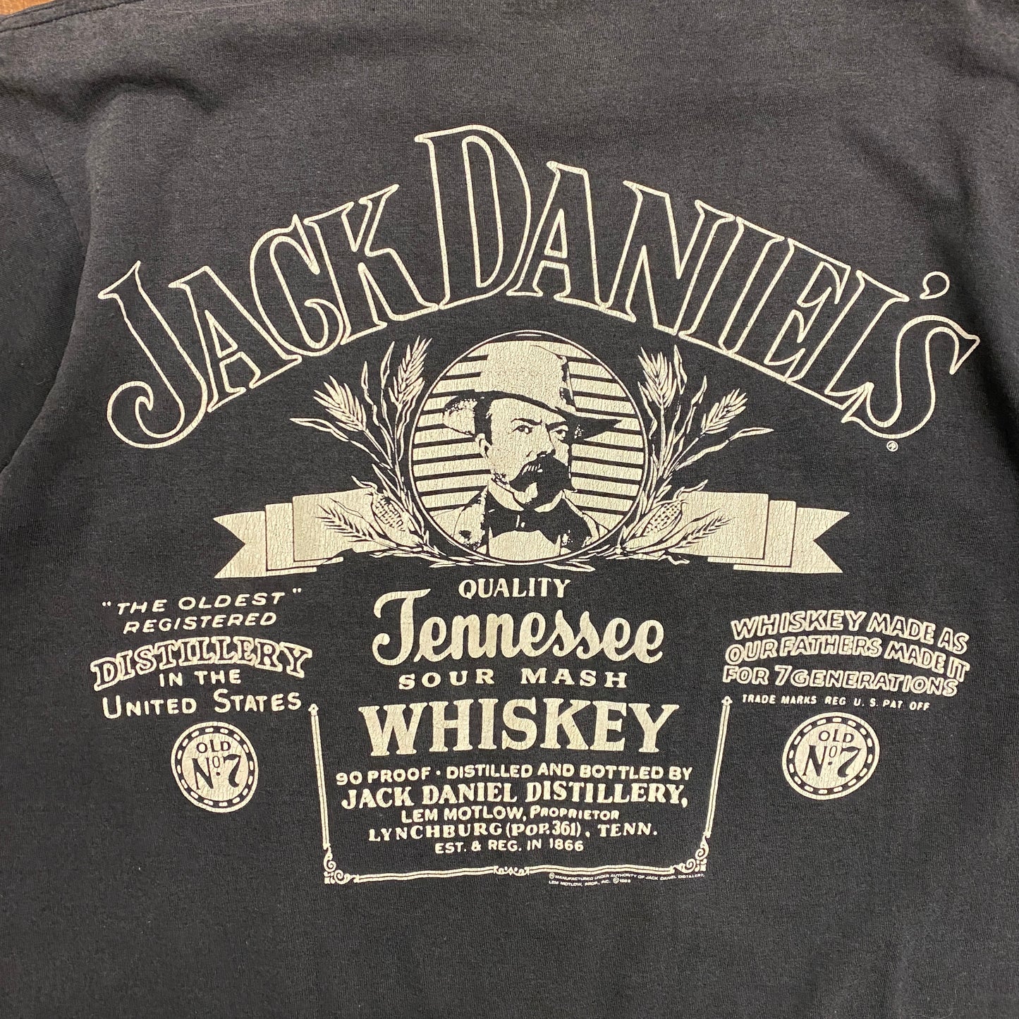 80s Jack Daniel's Tennessee Whisky Single Stitch Tee - Size M/L
