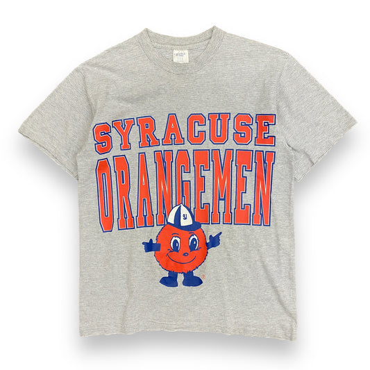 Vintage 90s Syracuse Orangemen Striped Tee - Size Large