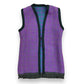 Vintage 1970s Long Reversible Wool Vest - Size Small/Medium