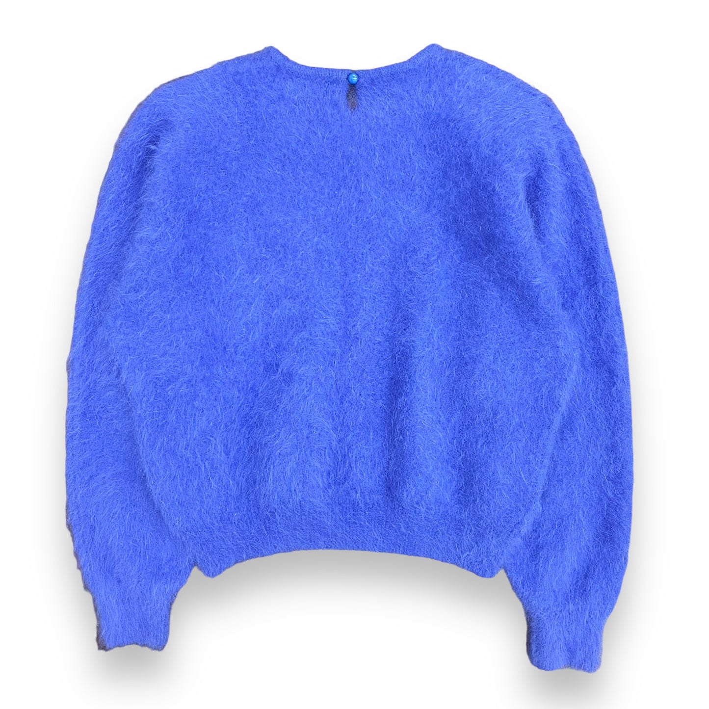 1980s Venesha Angora Wool Periwinkle Sweater - Size Medium