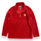 Y2K Lauren Ralph Lauren Red Embroidered Fleece Quarter Zip - Size Small