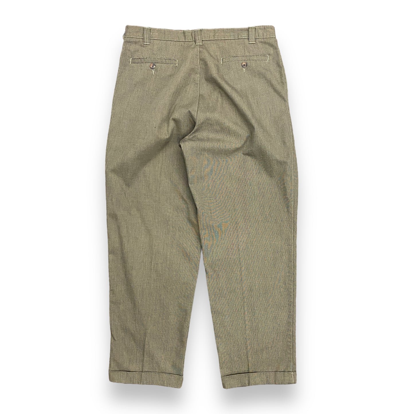 Bill Blass Brown & Black Pleated Pants - 36"x30"