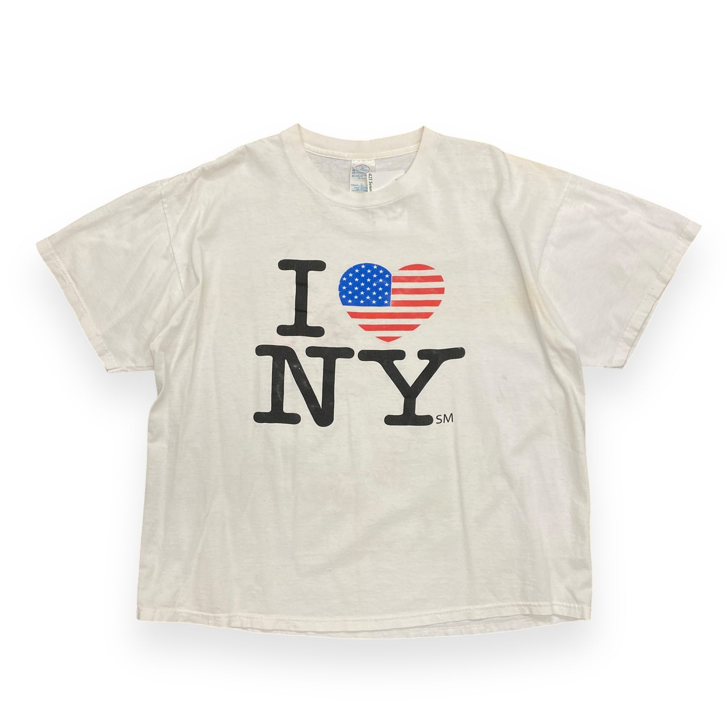 00's "I Love NY" Flag Heart Tee - Size XL