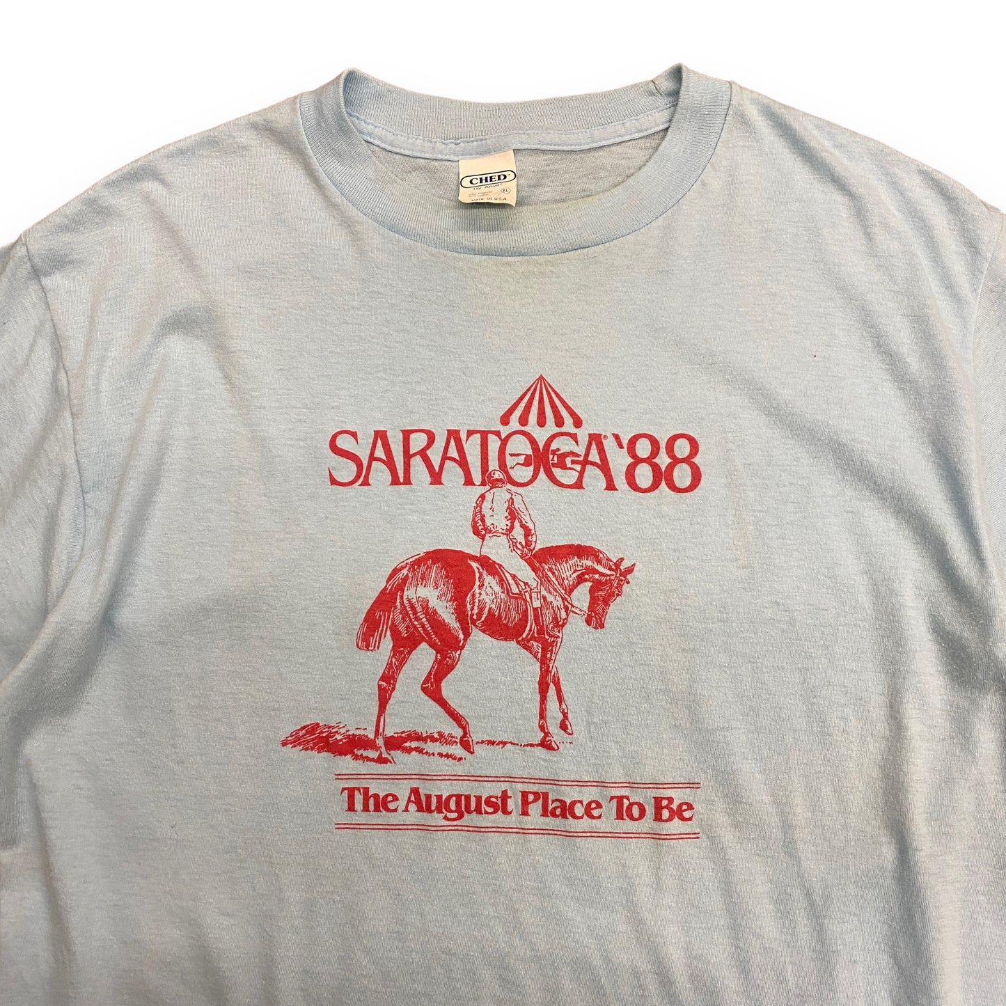 1988 Saratoga Race Track "The August Place to Be" Tee - Size XL