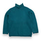 Vintage 1980s Forest Green Wool Turtleneck Sweater - Size Medium