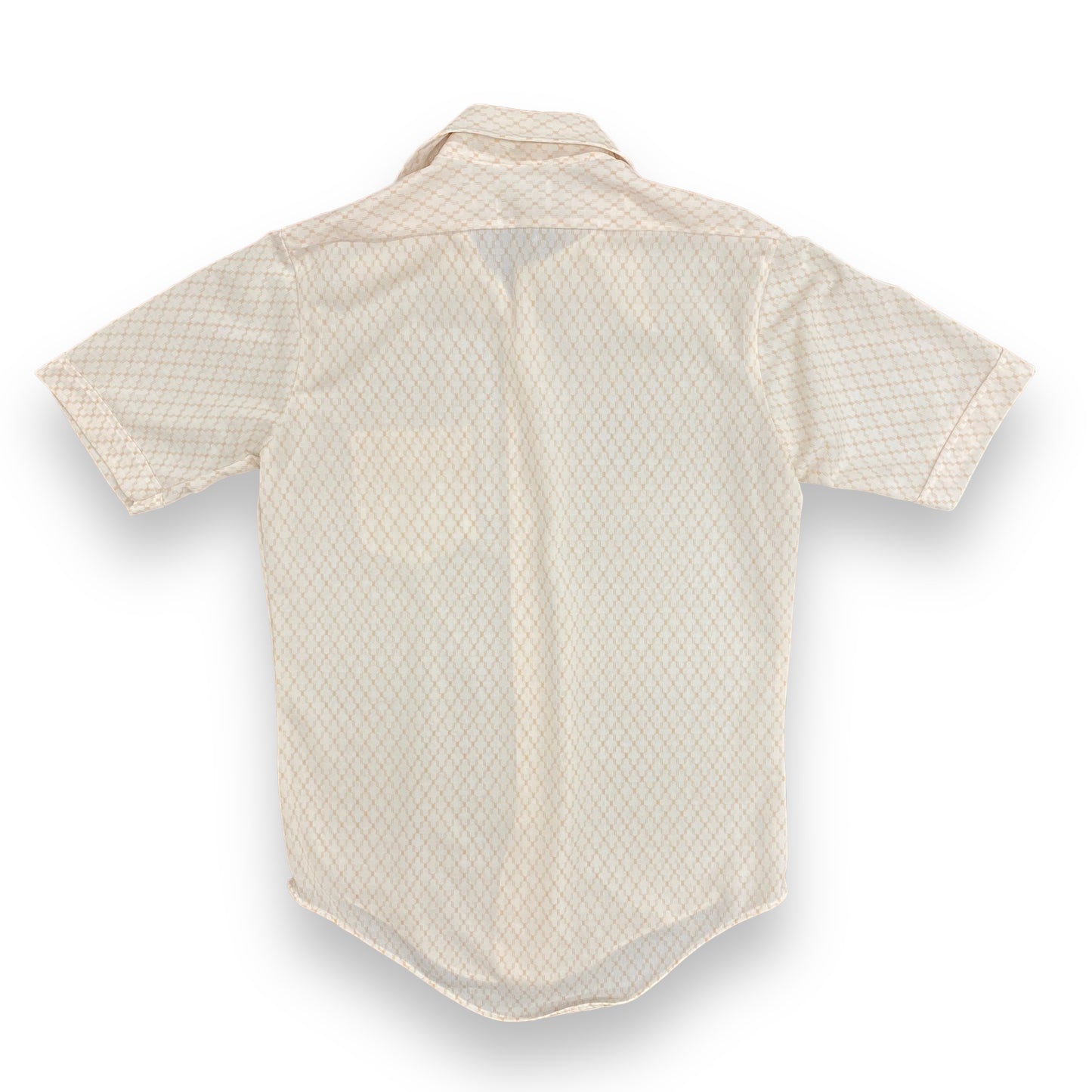 Vintage 1970s KMart Orange & White Shirt Sleeve Button Up - Size Medium