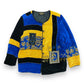 Vintage Embroidered Blue & Gold Tapestry Jacket - Size Large