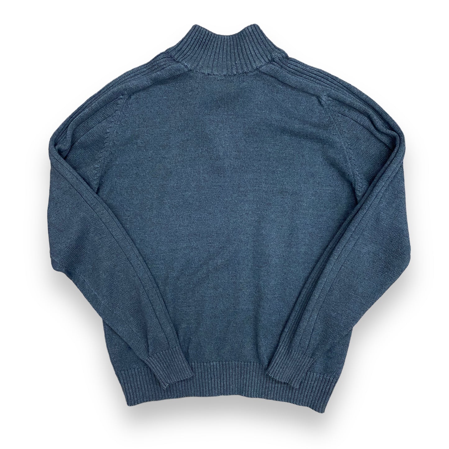 Oscar De La Renta Navy Blue Quarter Zip Sweater - Size Large
