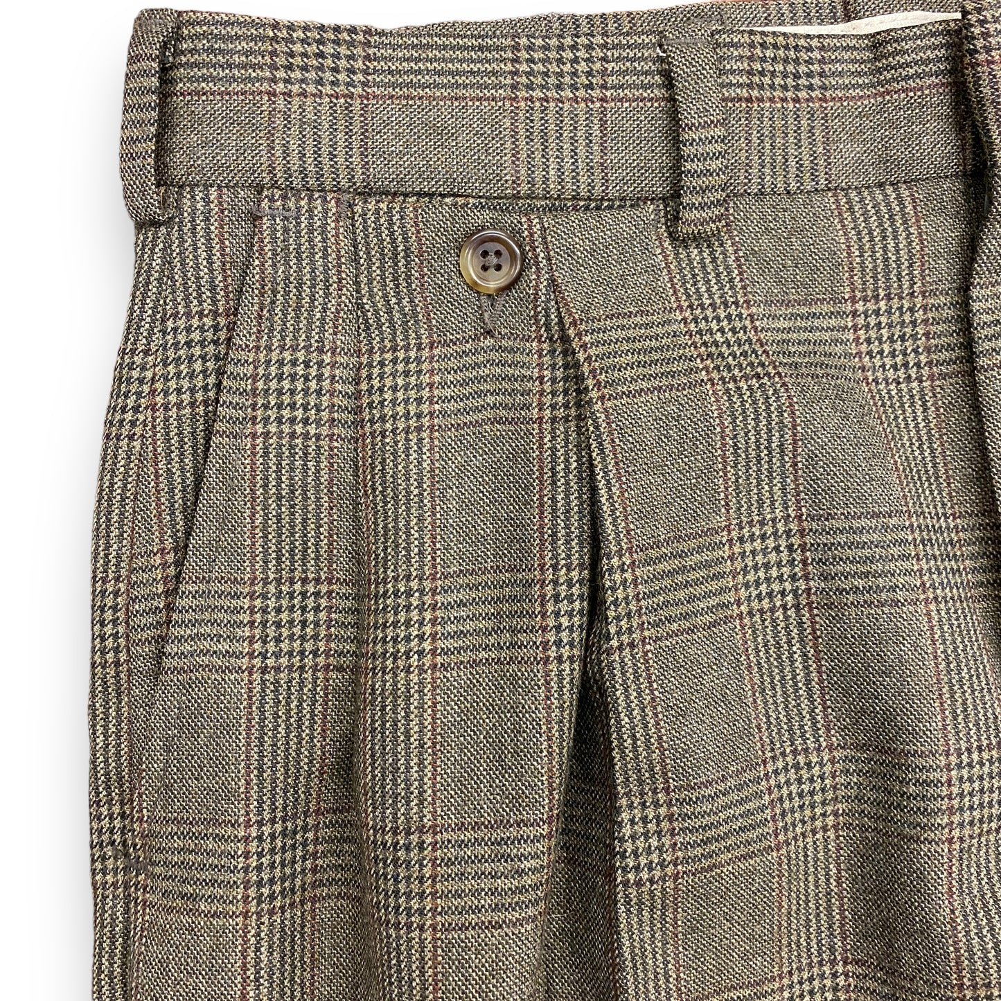 Vintage Tommy Hilfiger Plaid Pleated Dress Pants - 32"x28"