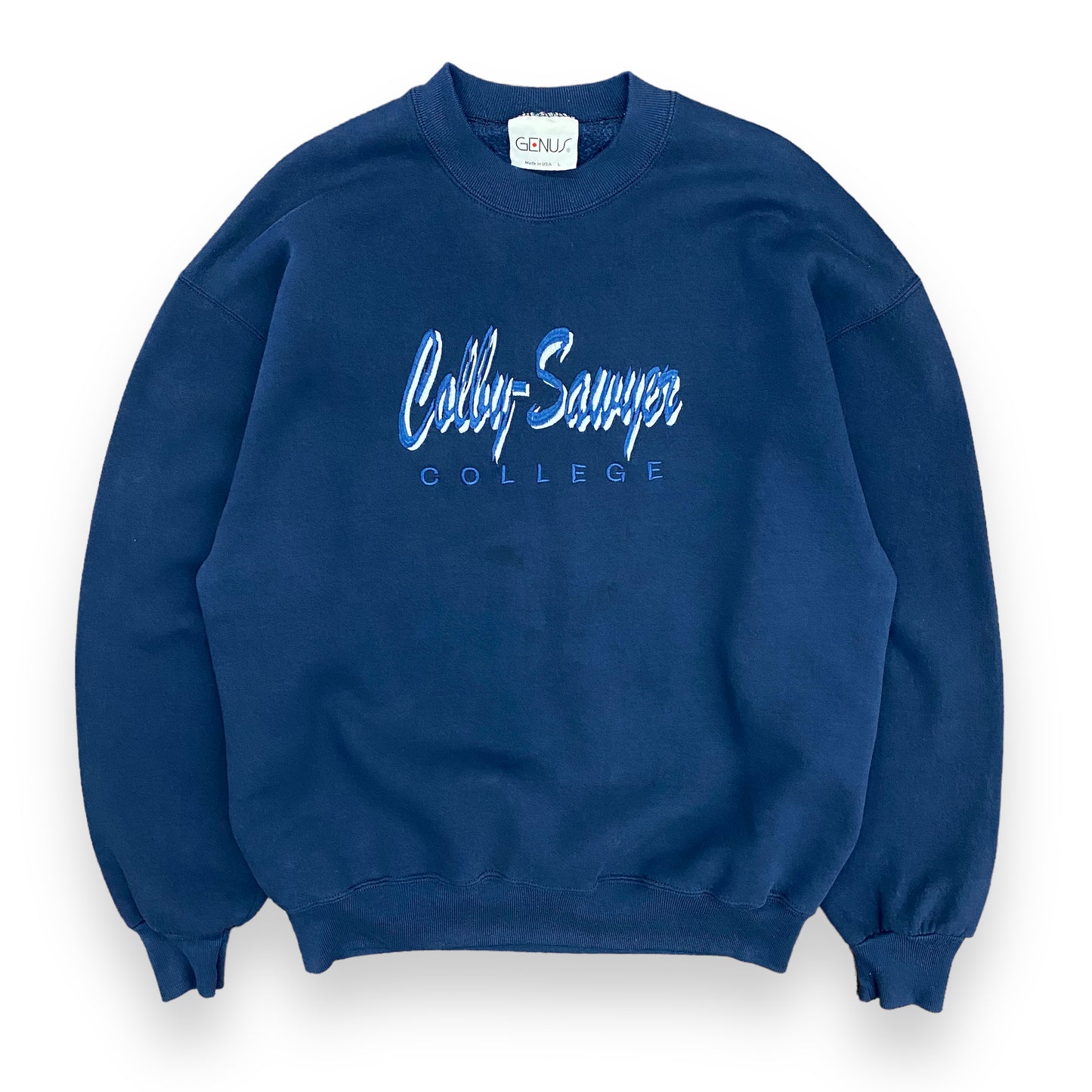 Vintage 90s Colby-Sawyer College Embroidered Sweatshirt - Size Large