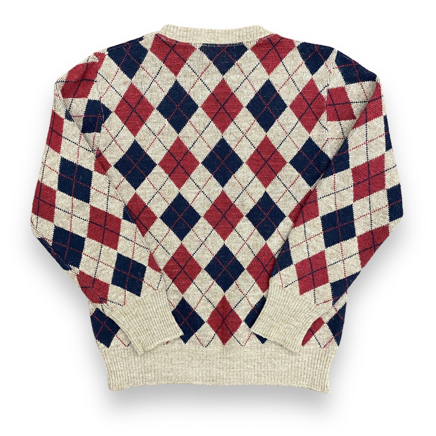 Vintage Peconic Bay Traders Argyle Knit Sweater - Size Medium