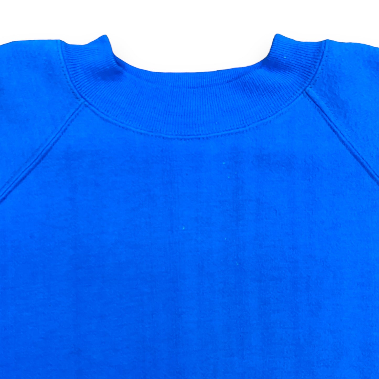 1980s Blue Short Sleeve Raglan Sweatshirt - Size Large