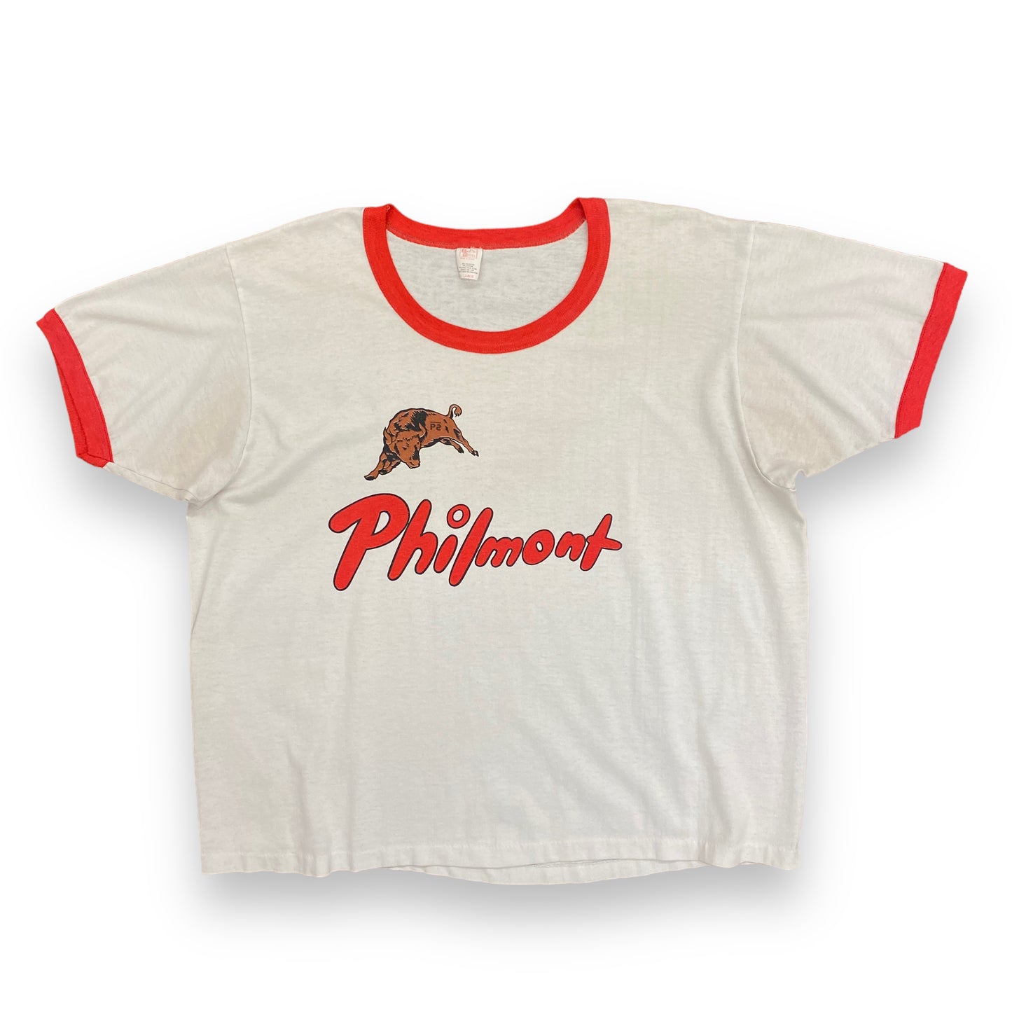 Vintage 1970s Philmont Scout Ranch Red & White Ringer Tee - Size XL