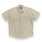 Vintage 1990s Urgent Gear Tan Floral Abstract Button Up - Size Medium