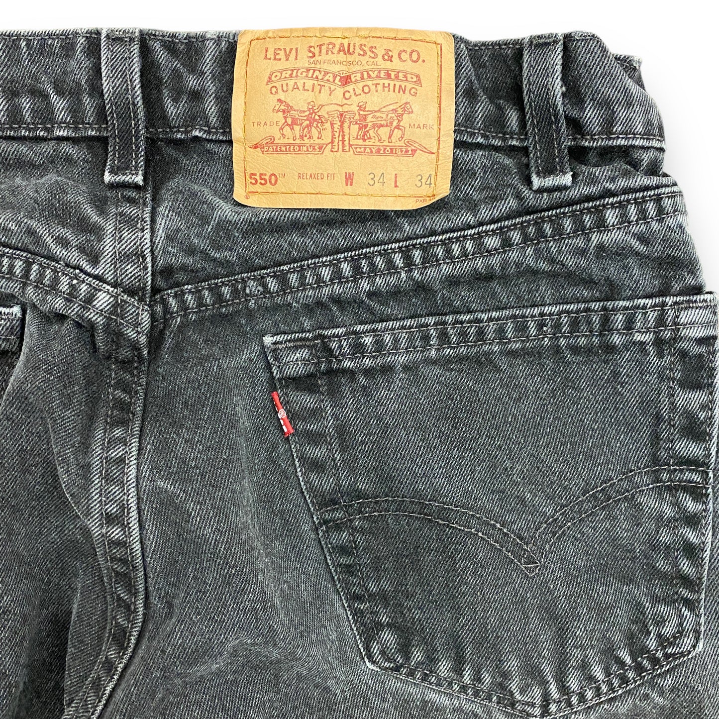 Vintage 90s Levi's 550 Faded Black Jeans - 32"x32"