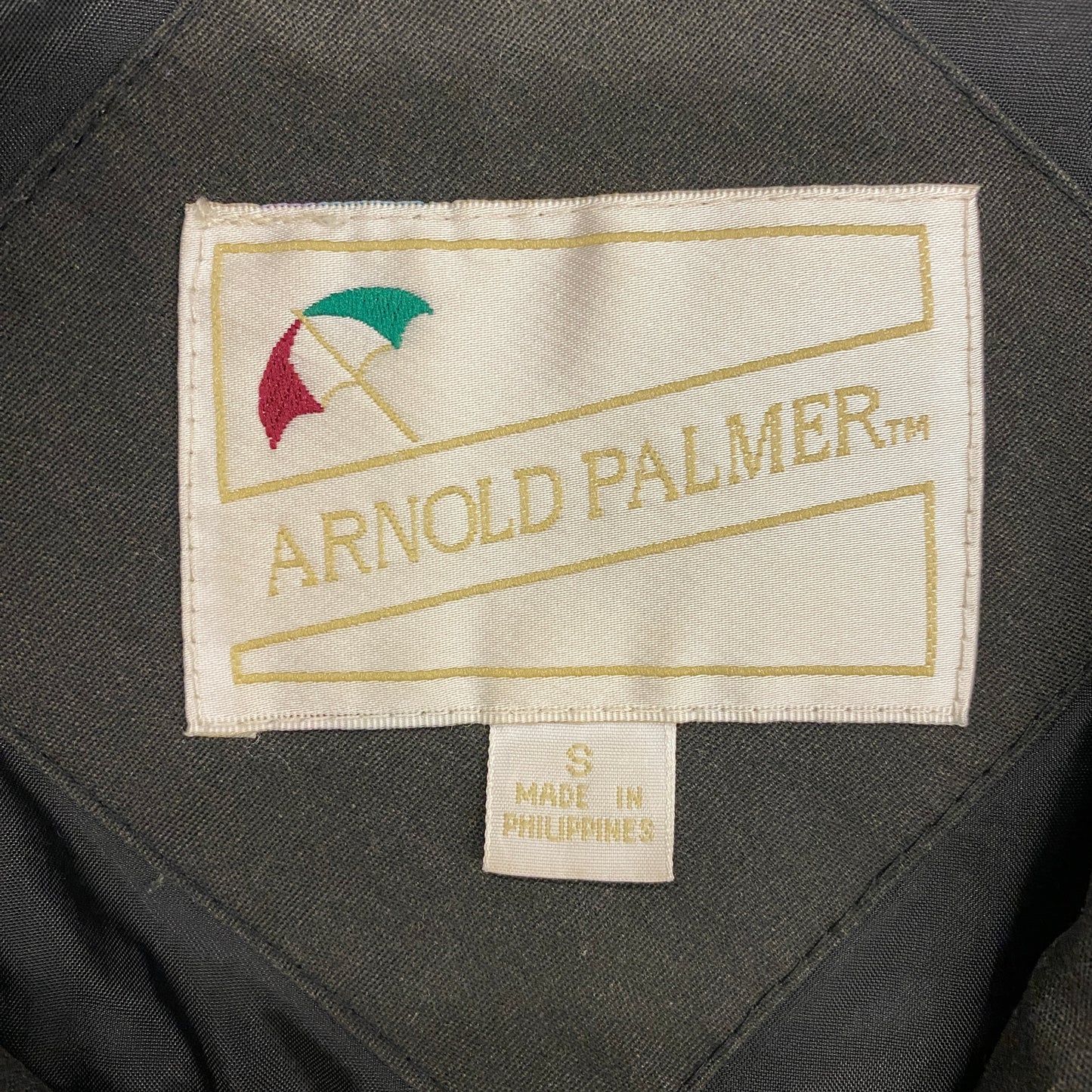 Vintage 1980s Arnold Palmer Black Bomber Jacket - Size Small