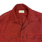 Vintage 1980s LL Bean Red & Black Check Cotton Flannel - Size M/L