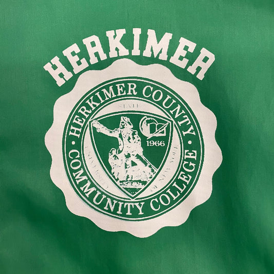 Vintage 80s/90s Herkimer County Community College Green Bomber Jacket - Size Medium