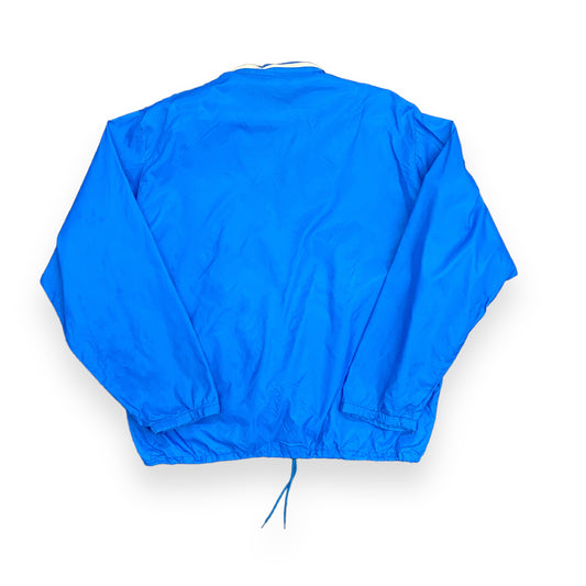Vintage 1960s Don Alleson Blue Zip-Up Windbreaker with Packable Hood - Size Large