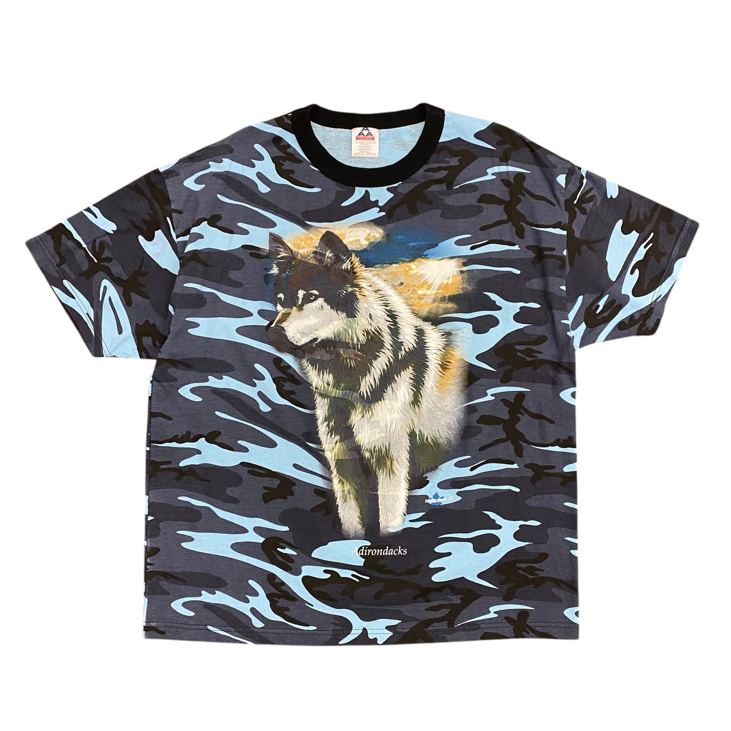 Vintage "Adirondacks" Camo Wolf Tee - Size XXL