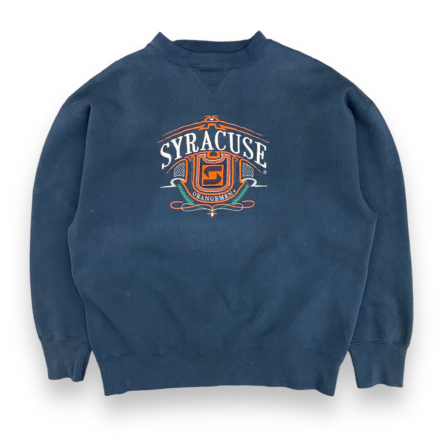 Vintage 90s Syracuse Orangemen Embroidered Crewneck Sweatshirt - Size XL
