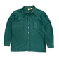 1970s Marcel of Paris Shirtmakers Green Polyester Button Up - Size Large