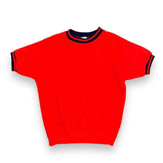 Vintage 1970s Utica Duxbak Short Sleeve Ringer Sweatshirt - Size Medium